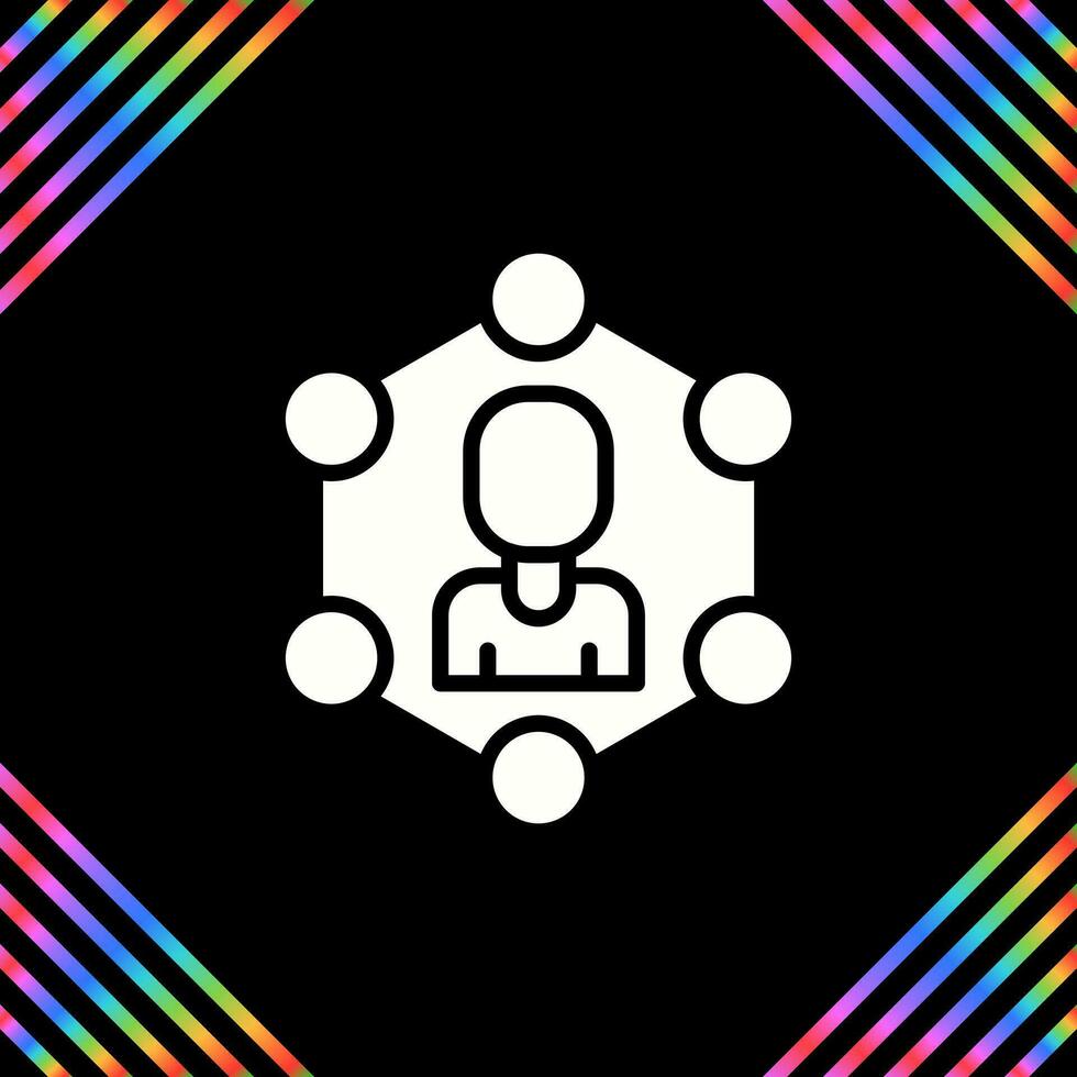 red segmentación vector icono