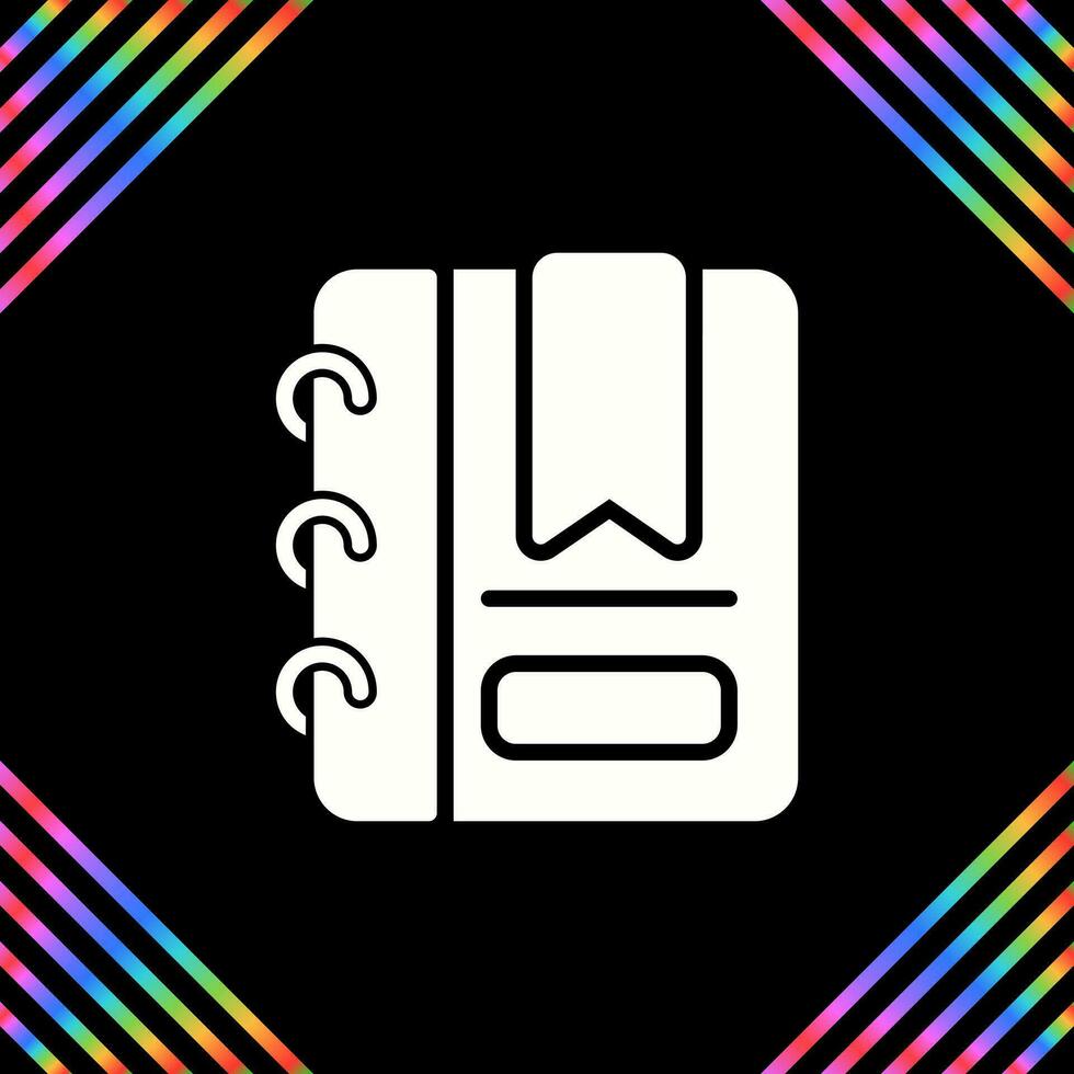 Writing pad with bookmark Vector Icon