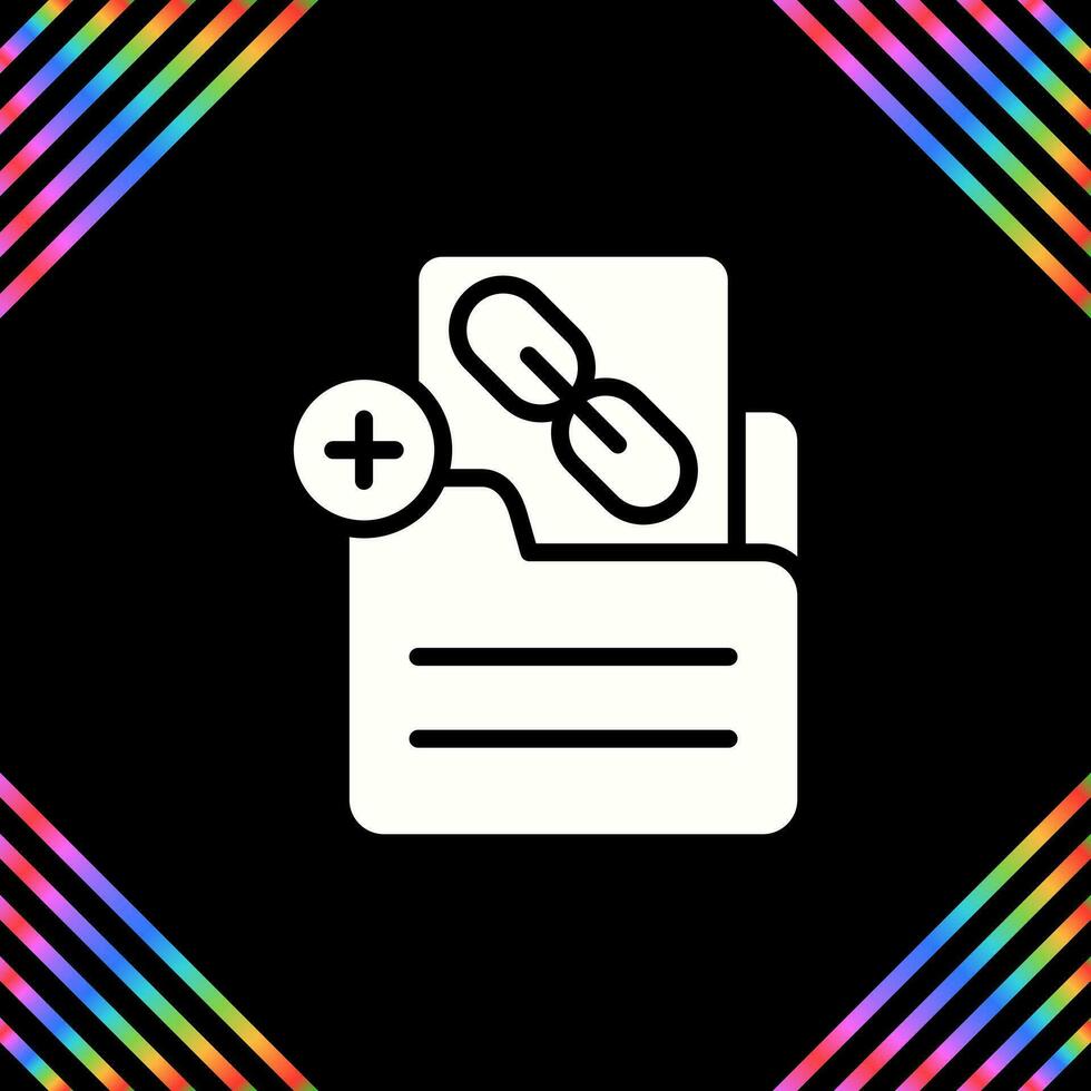 Document Insert Link Vector Icon