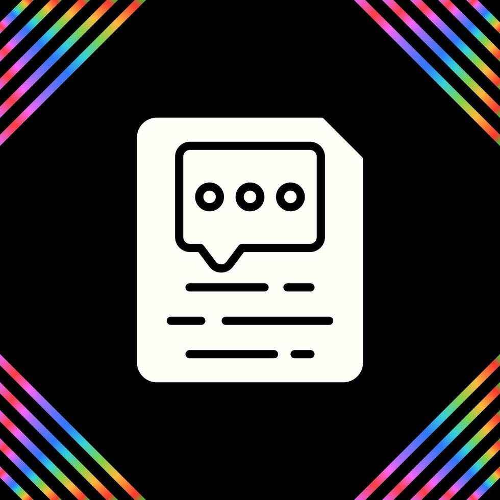 Document Insert Comment Vector Icon