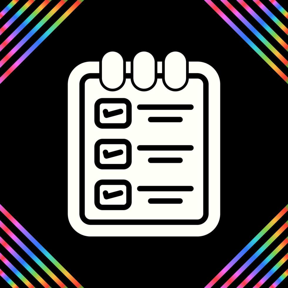 Memo pad with checklist Vector Icon
