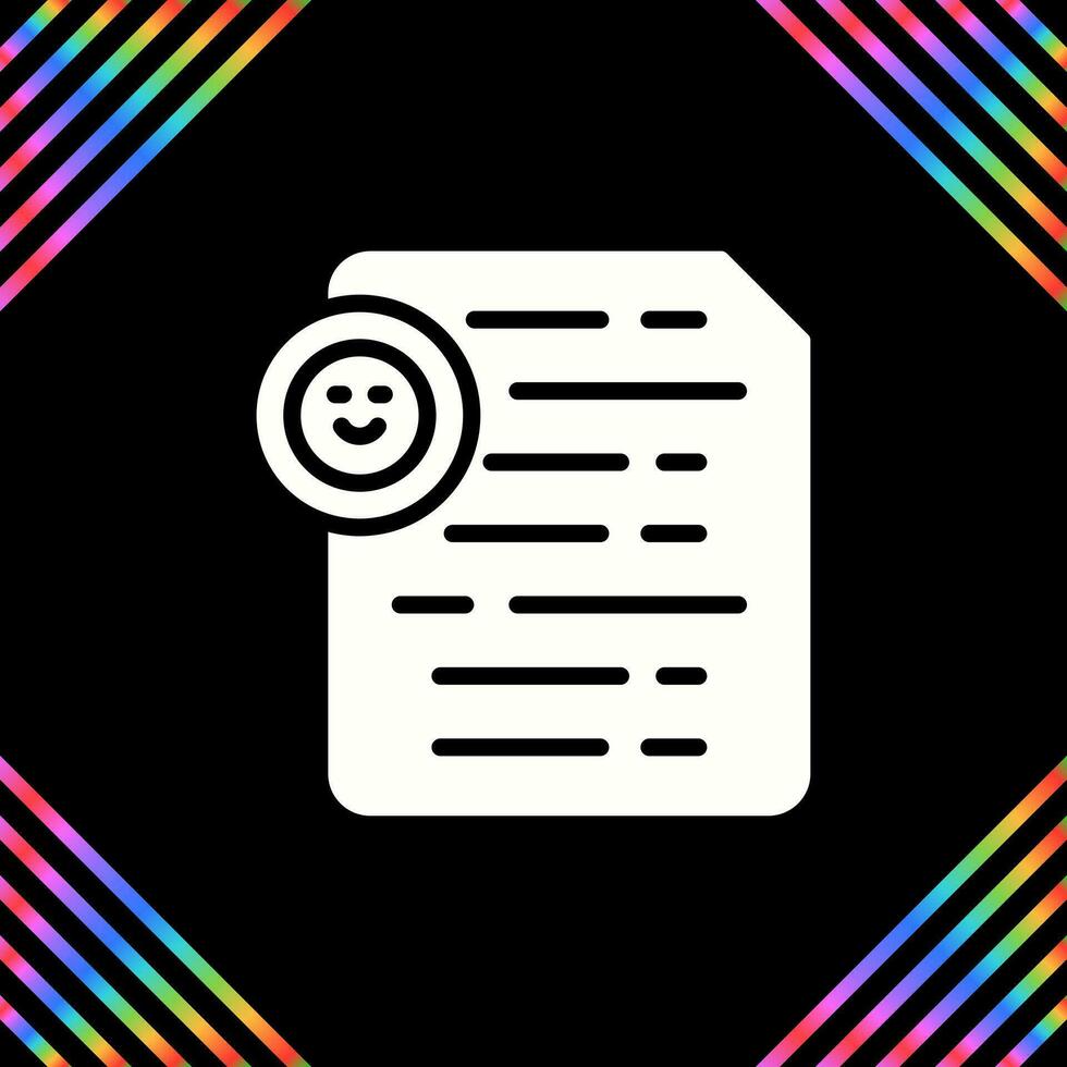 Document Insert Emoji Vector Icon