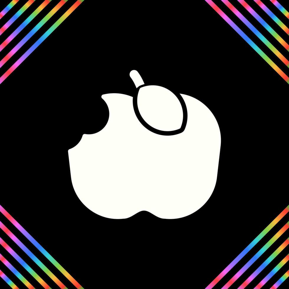 Apple Eaten Vector Icon