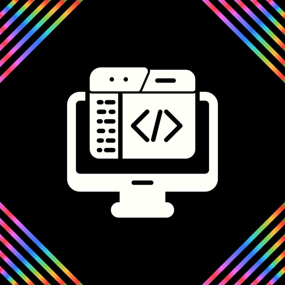 código editor vector icono