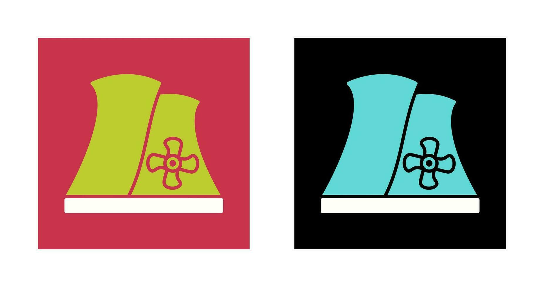 Nuclear Plant Vector Icon