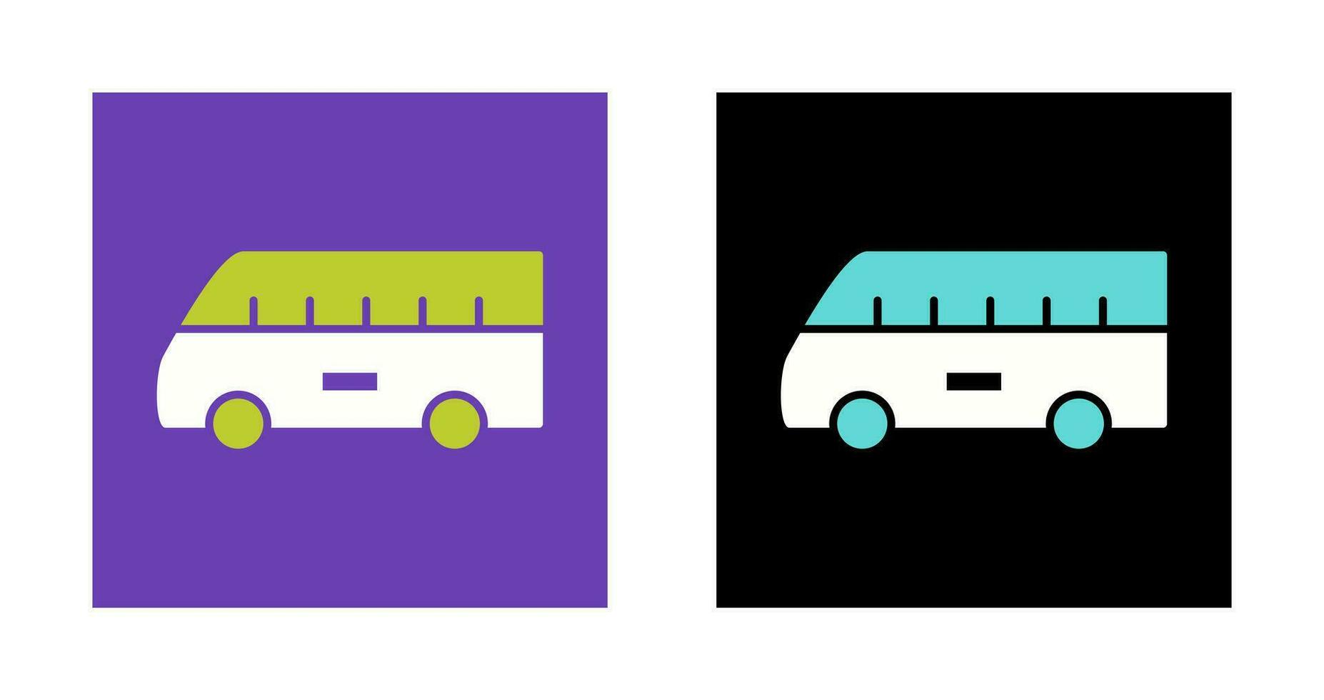 Bus on Airport Vector Icon