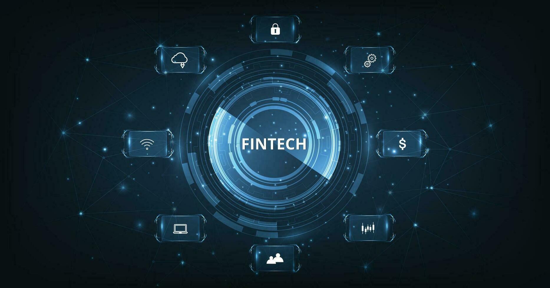Concept of Financial technology,banking and money transaction. vector