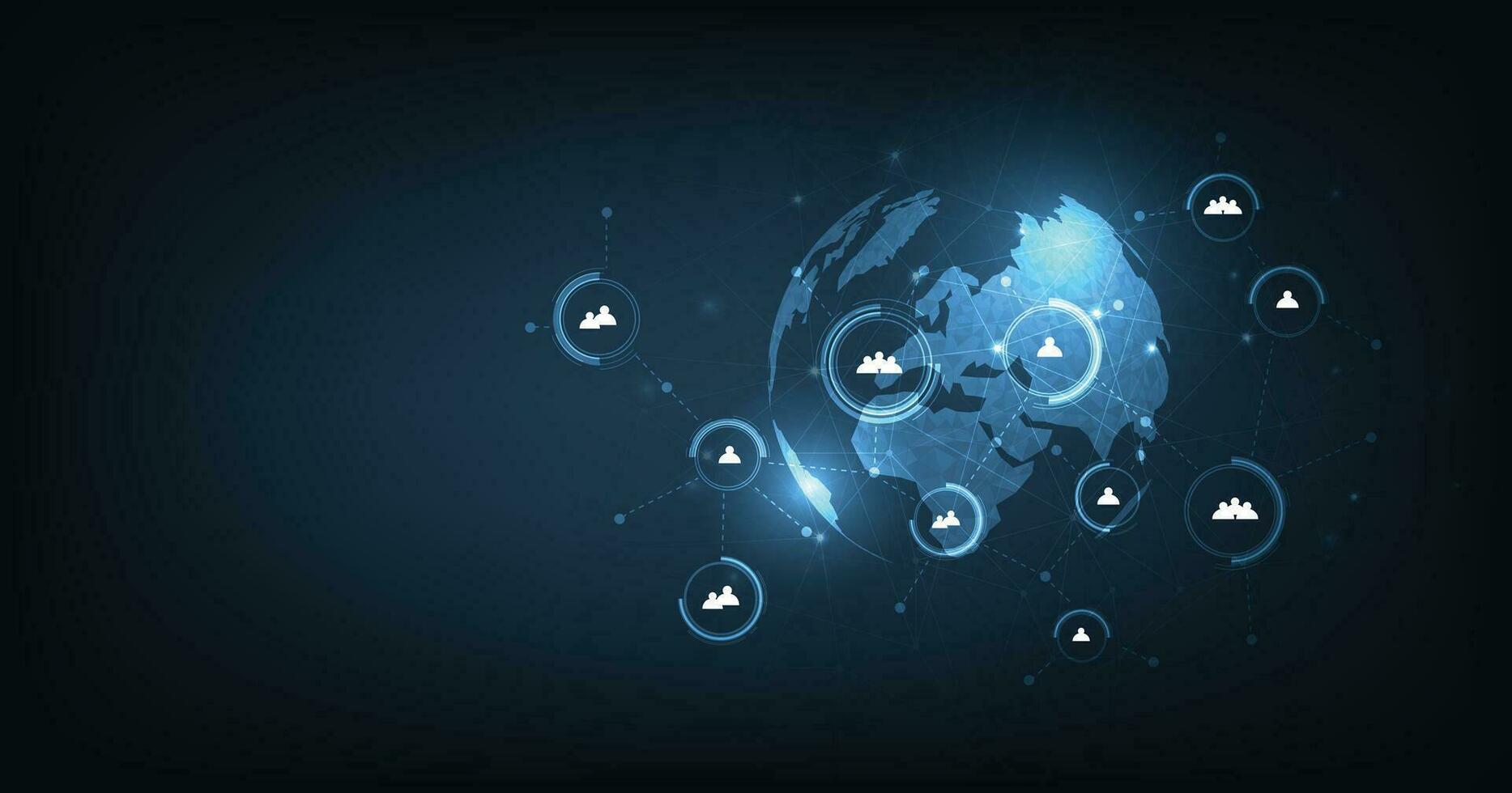 Communication and Social media network concept. vector
