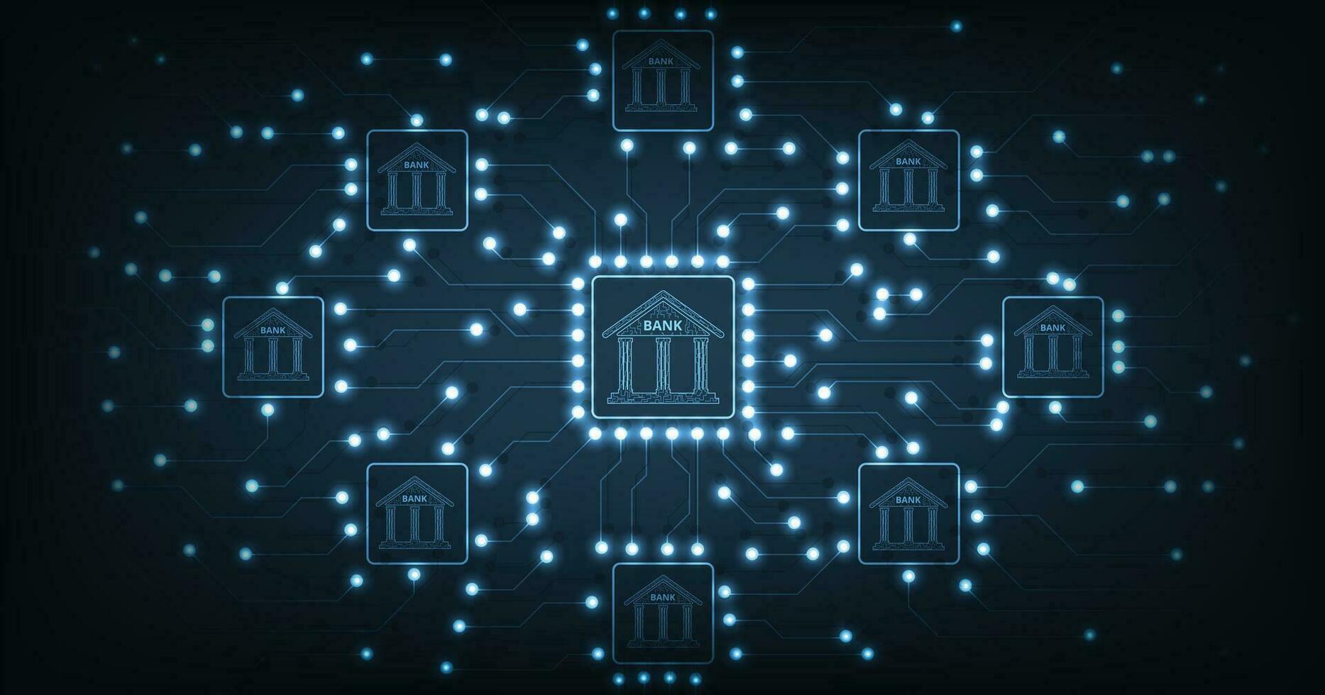 Transactions between banks. vector