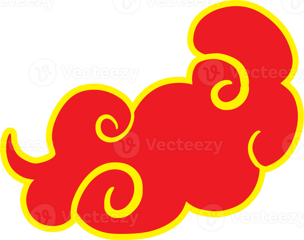 The red Chinese cloud  symbol royalty for decor image png