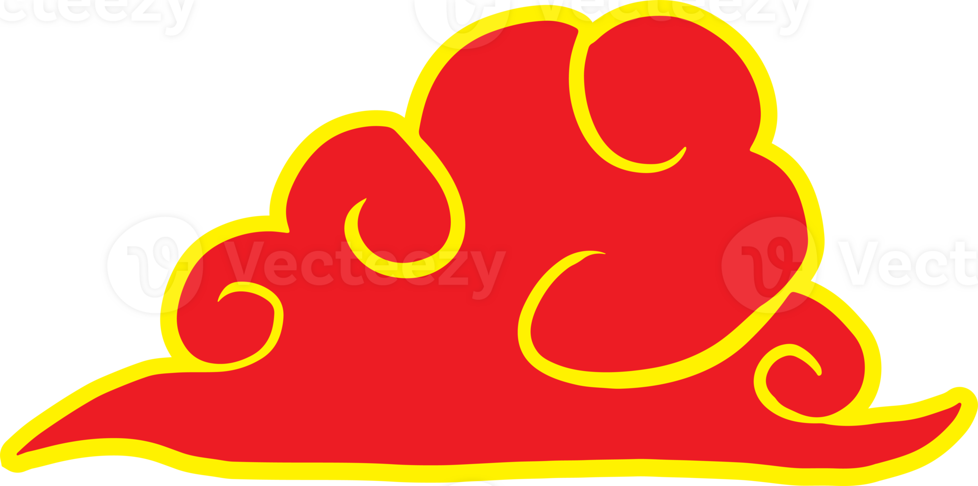 el rojo chino nube símbolo realeza para decoración imagen png