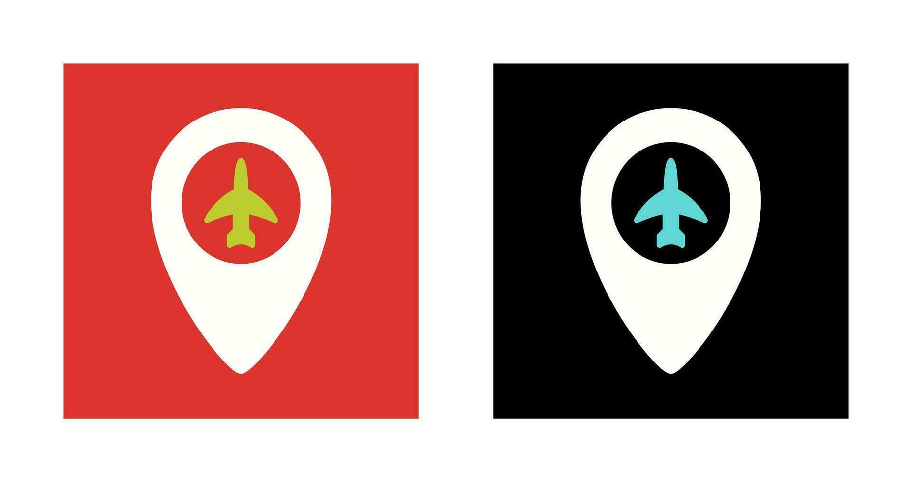 Airport Location Vector Icon