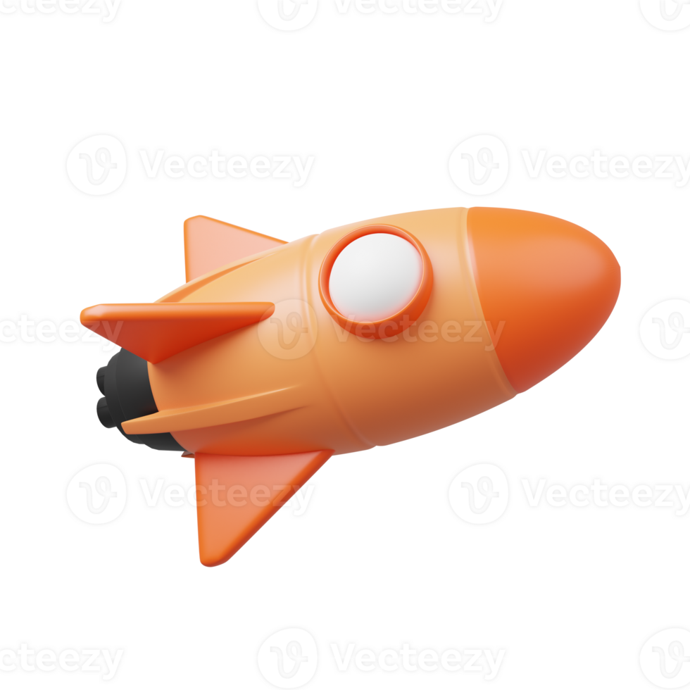 3d space rocket png