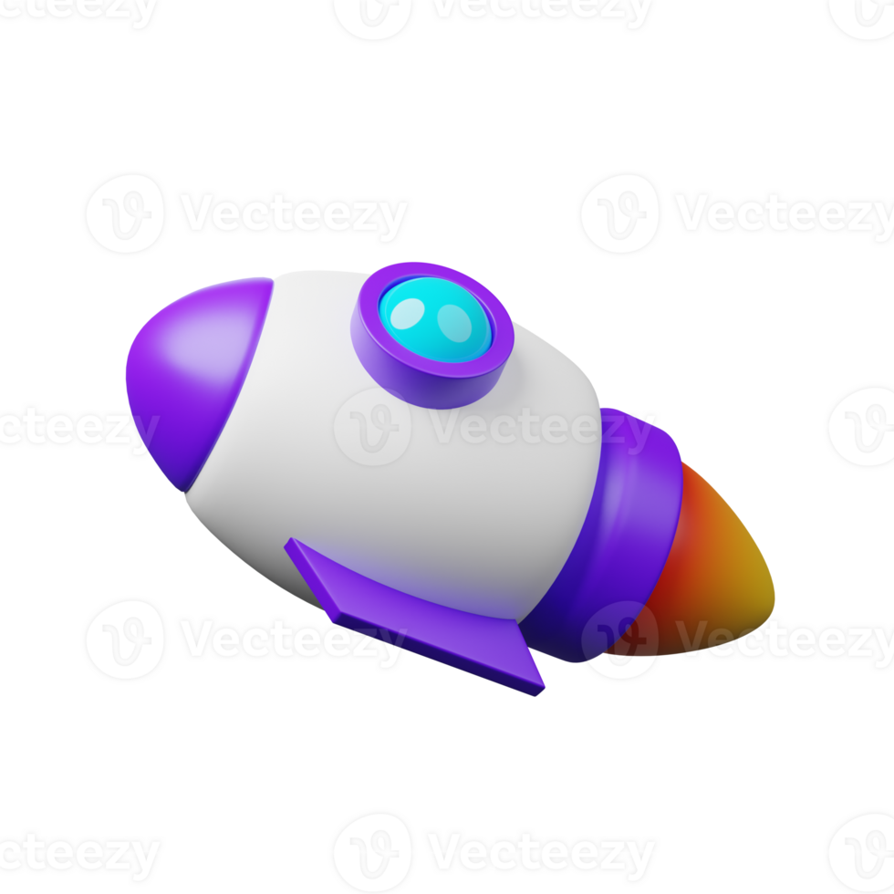 3d space rocket png
