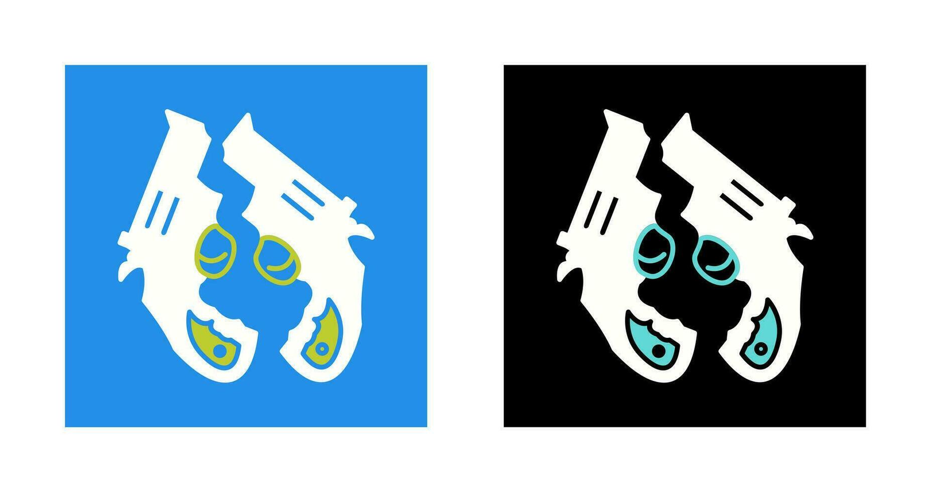 Two Guns Vector Icon