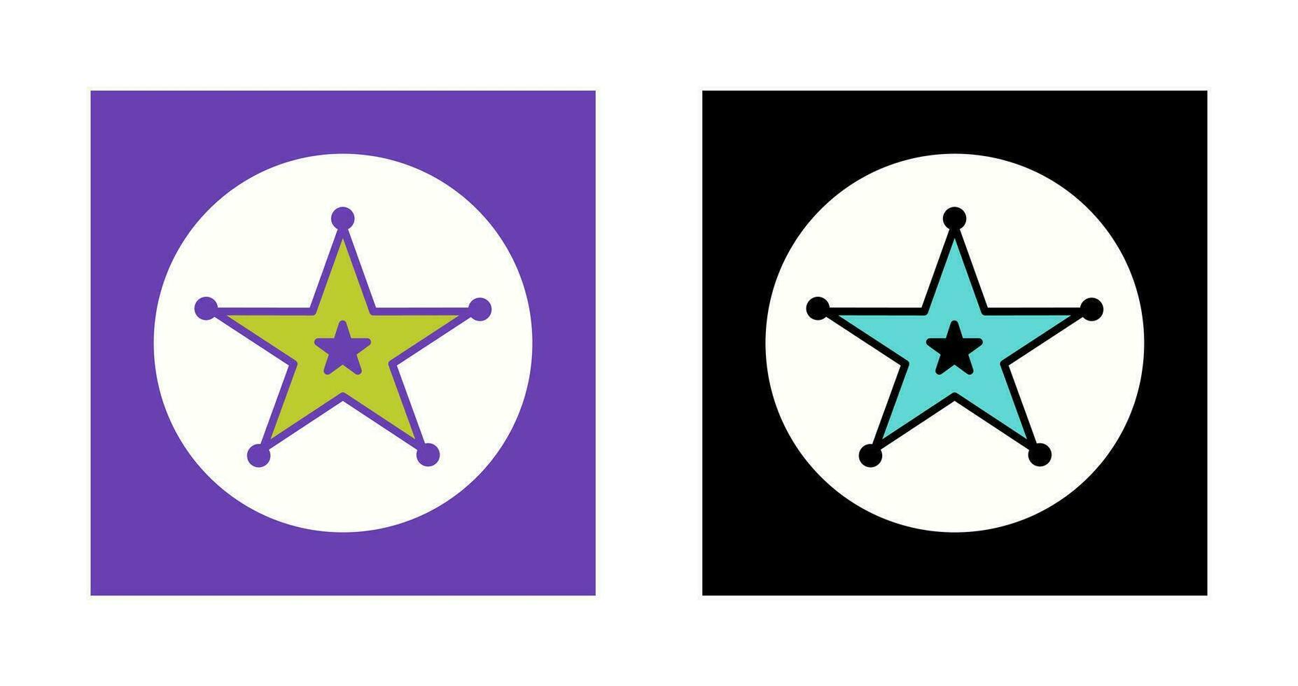 Sheriff Badge Vector Icon