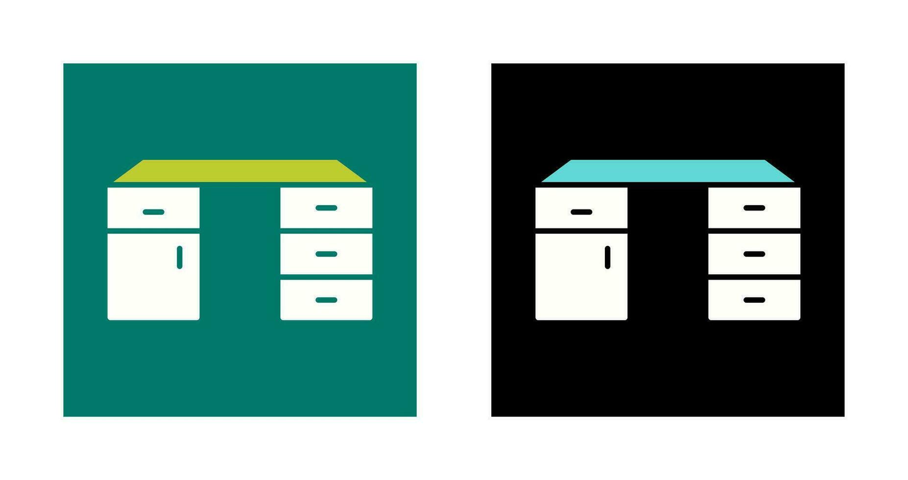 Table with Drawers Vector Icon