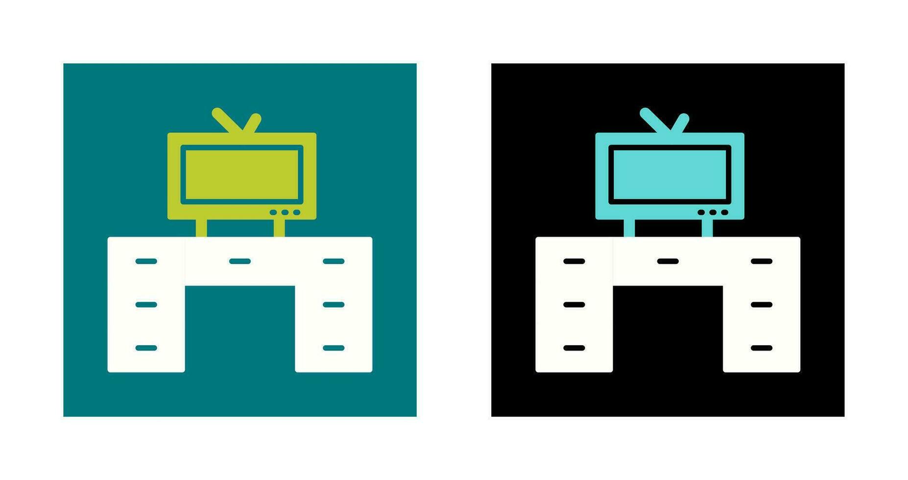Television Set with Vector Icon