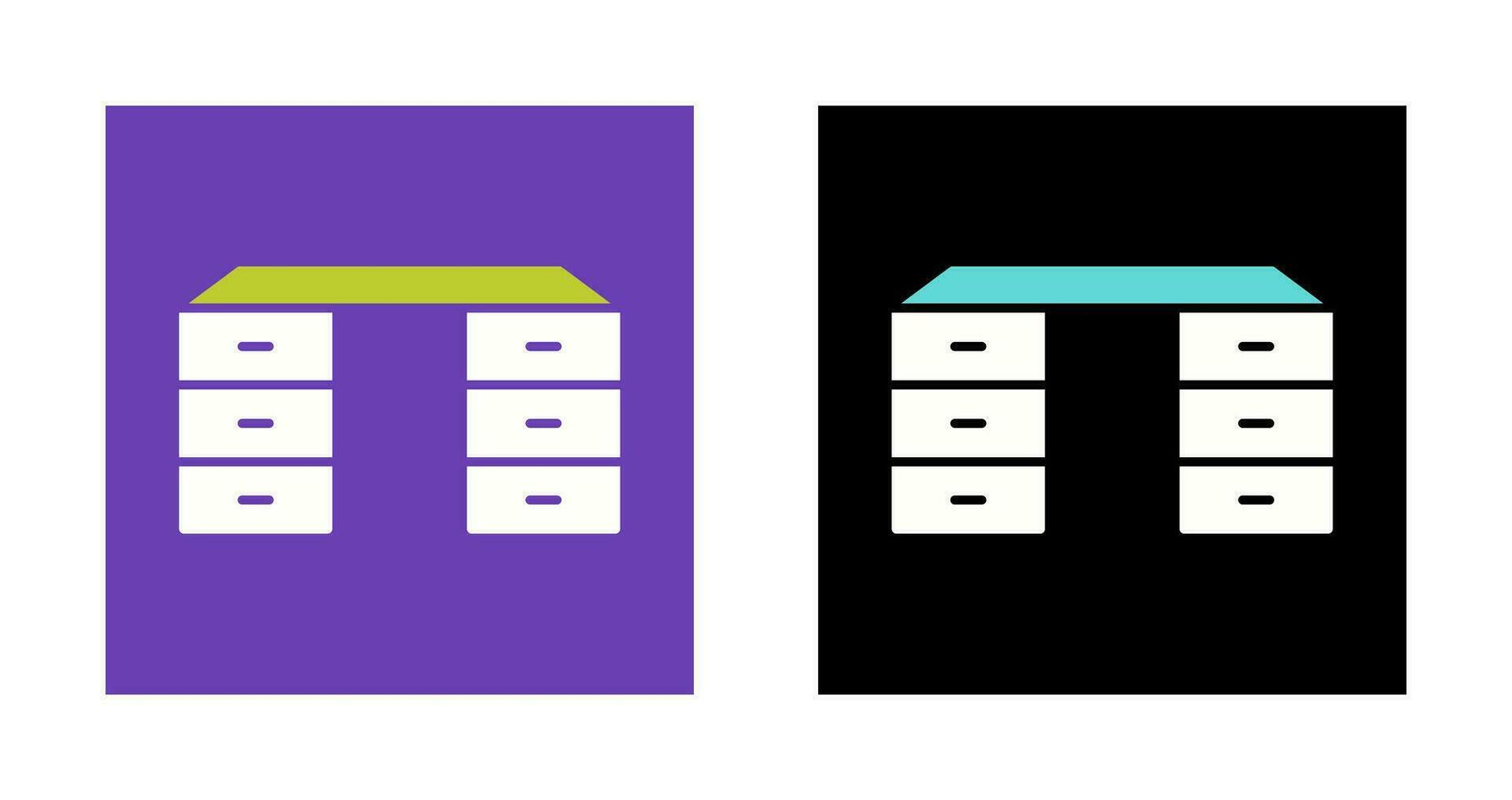 Table with Drawers Vector Icon