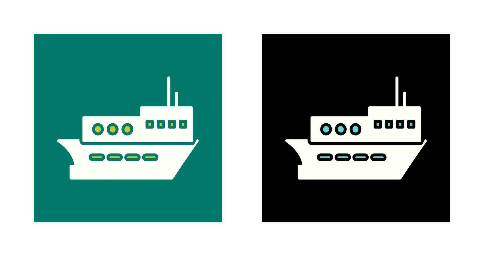 icono de vector de barco de entrega