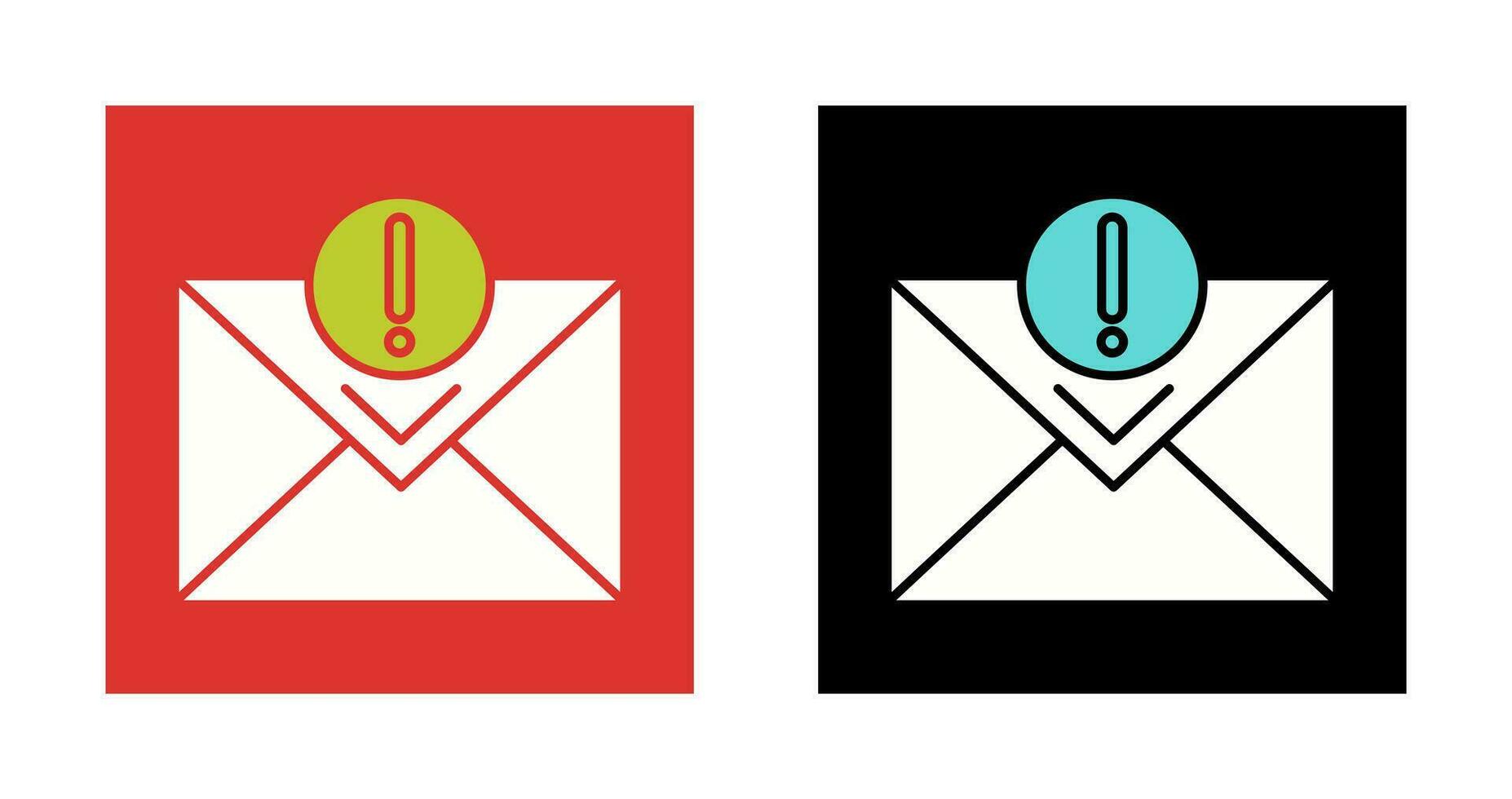 icono de vector de correo urgente