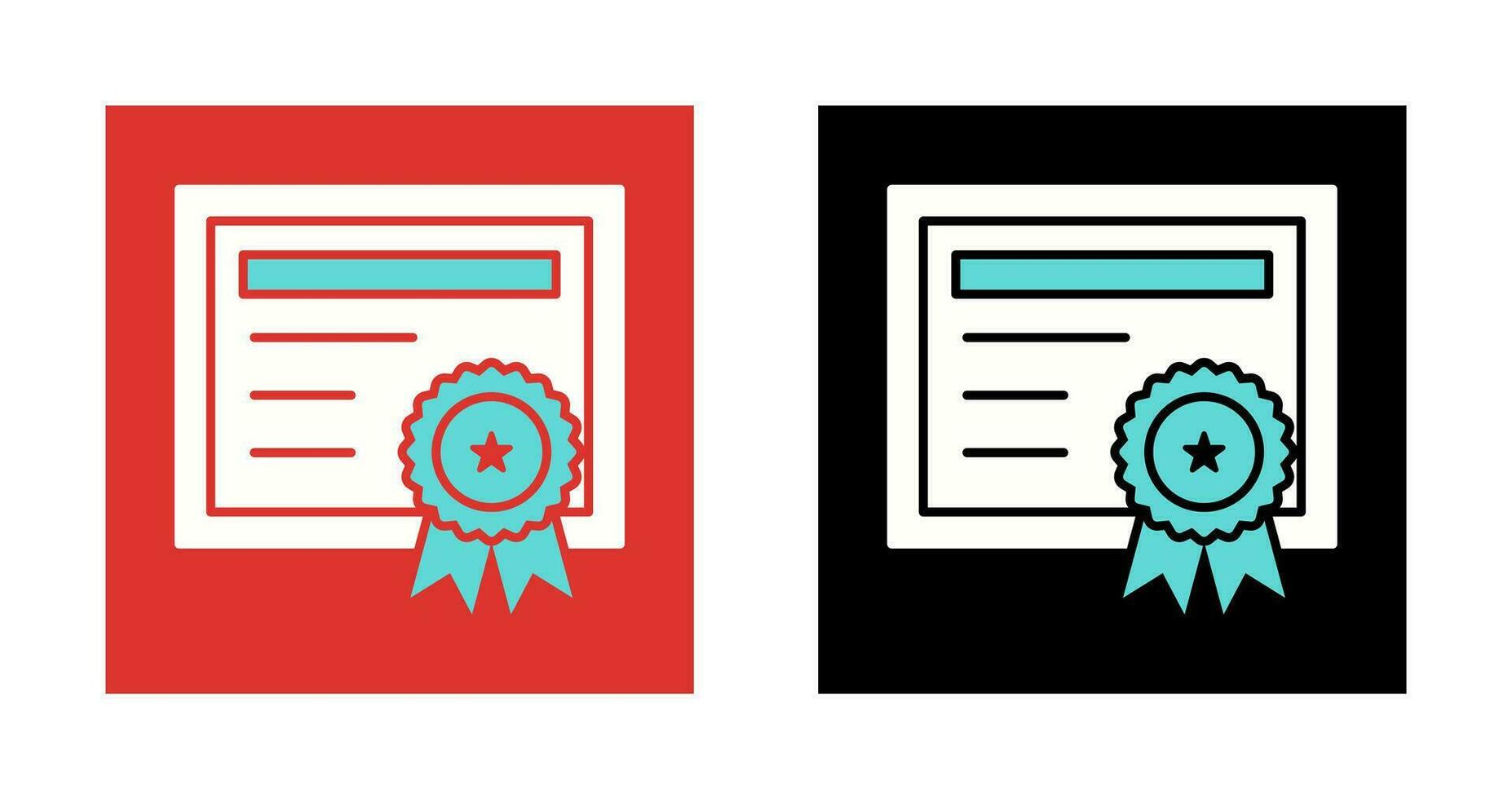 icono de vector de certificado