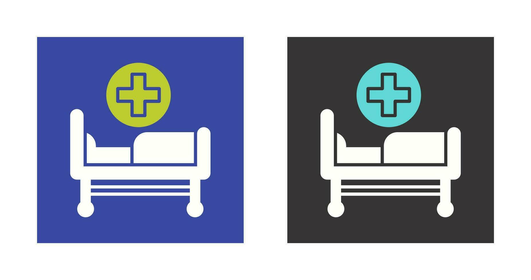 icono de vector de cama de hospital