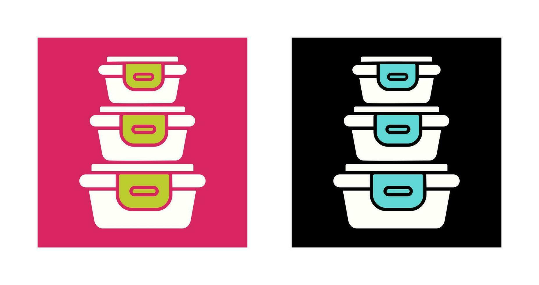 Plastic Food Container Vector Icon