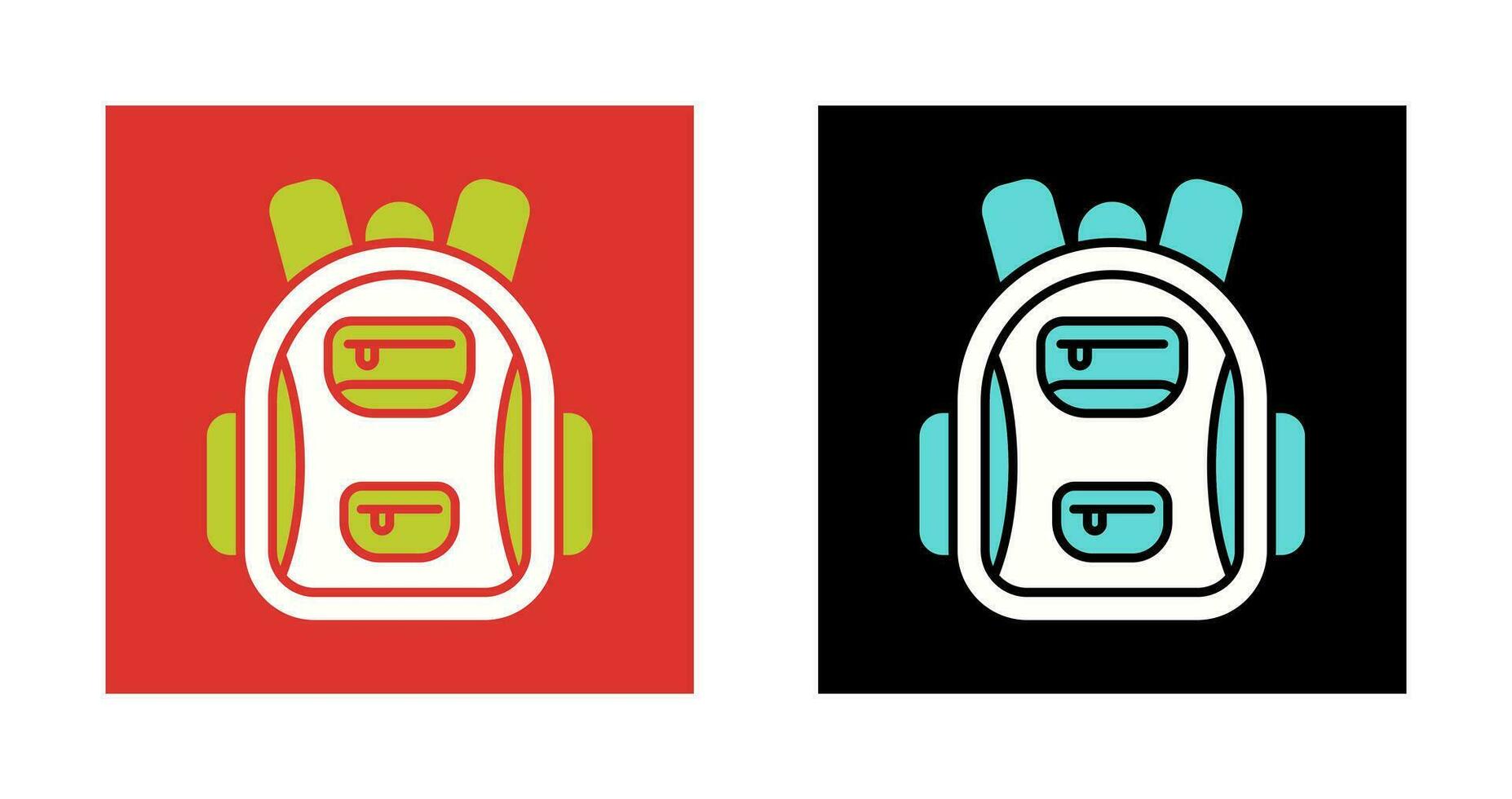 icono de vector de bolsa de escuela