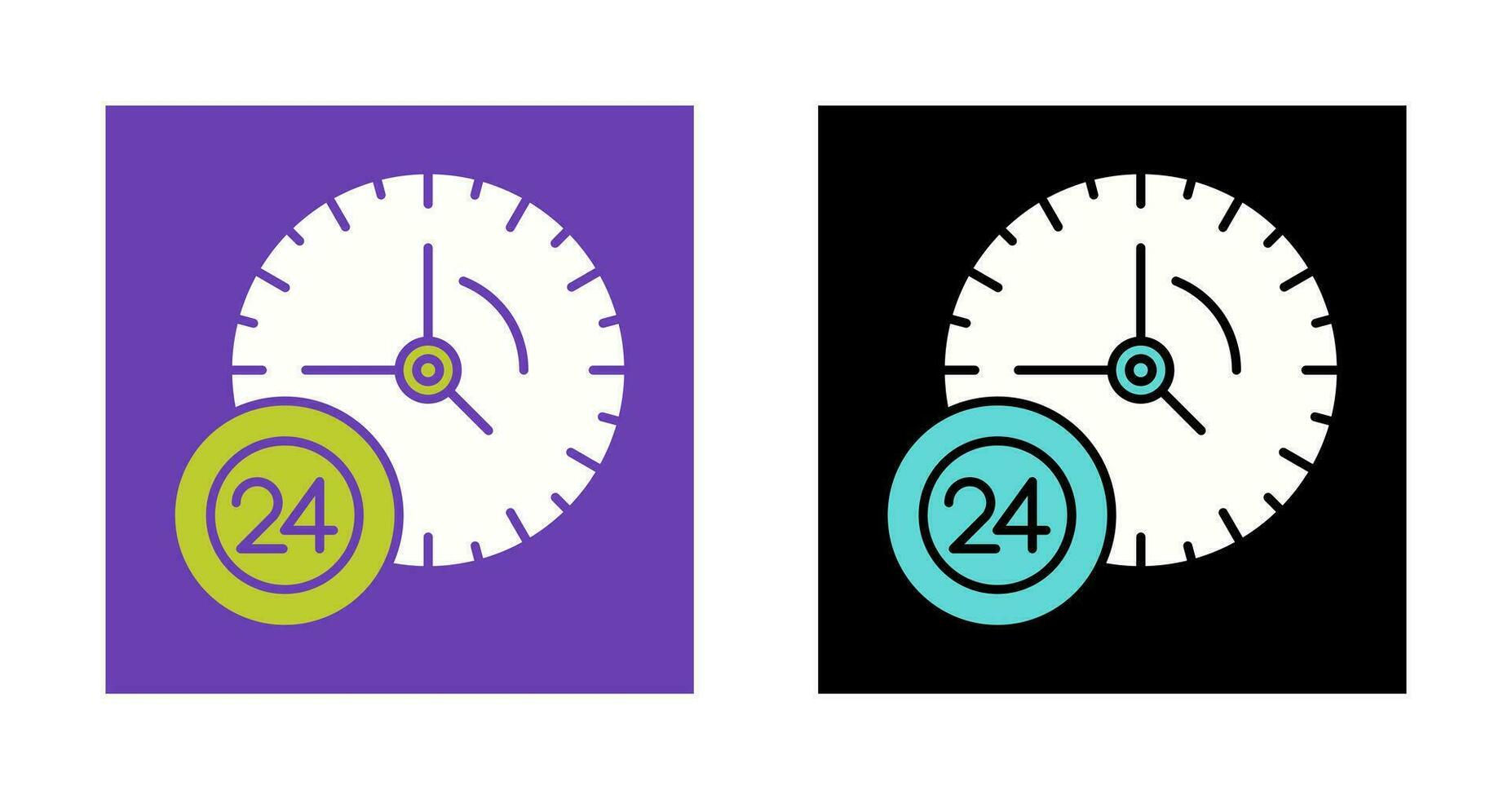 24 Hour Service Vector Icon