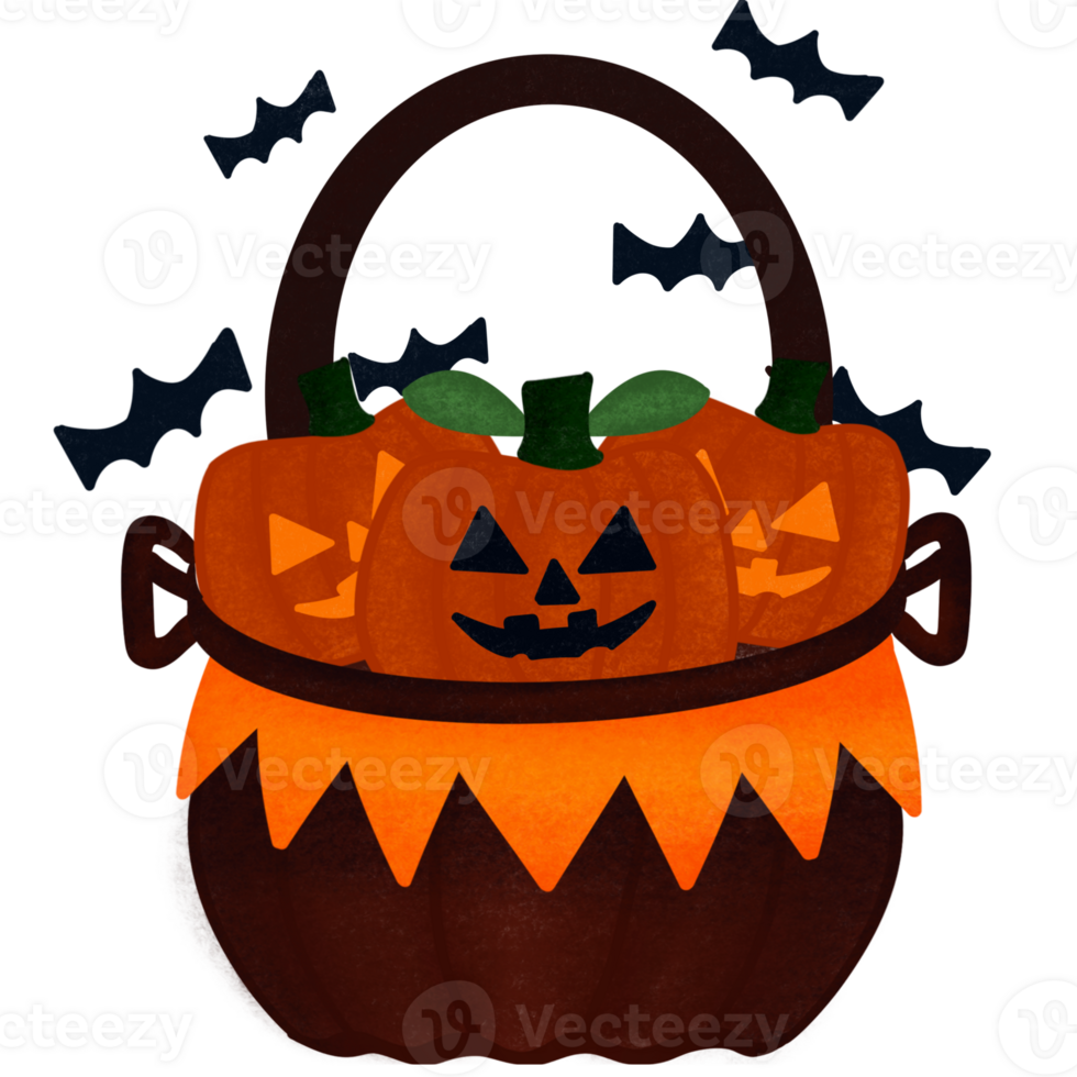 Halloween theme elements illustration Pro PNG