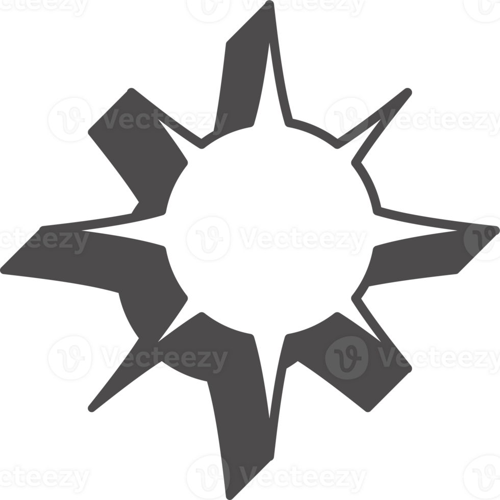 Abstract geometric element. Neobrutalism graphic shape. Minimal groovy Y2k retro sticker. Retro star png