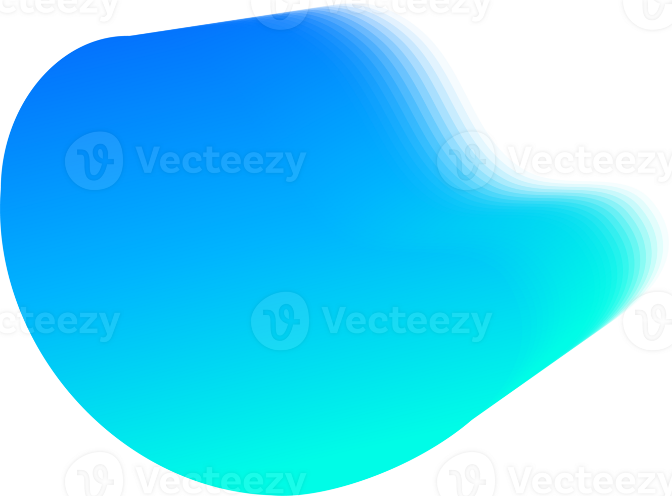 Blurred gradient shape. Abstract fluid neon background. Liquid holographic iridescent blob. Geometric trendy y2k element png