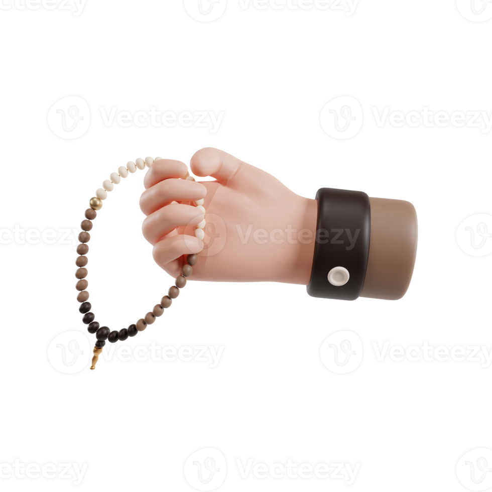 3d Hand prayer beads png