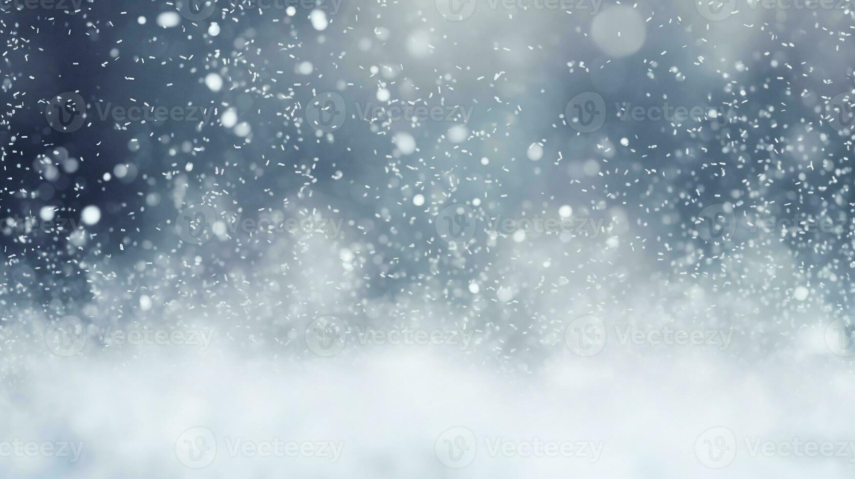 blur snow background. festive winter holiday and Christmas and new year backdrop for design element. generative AI photo