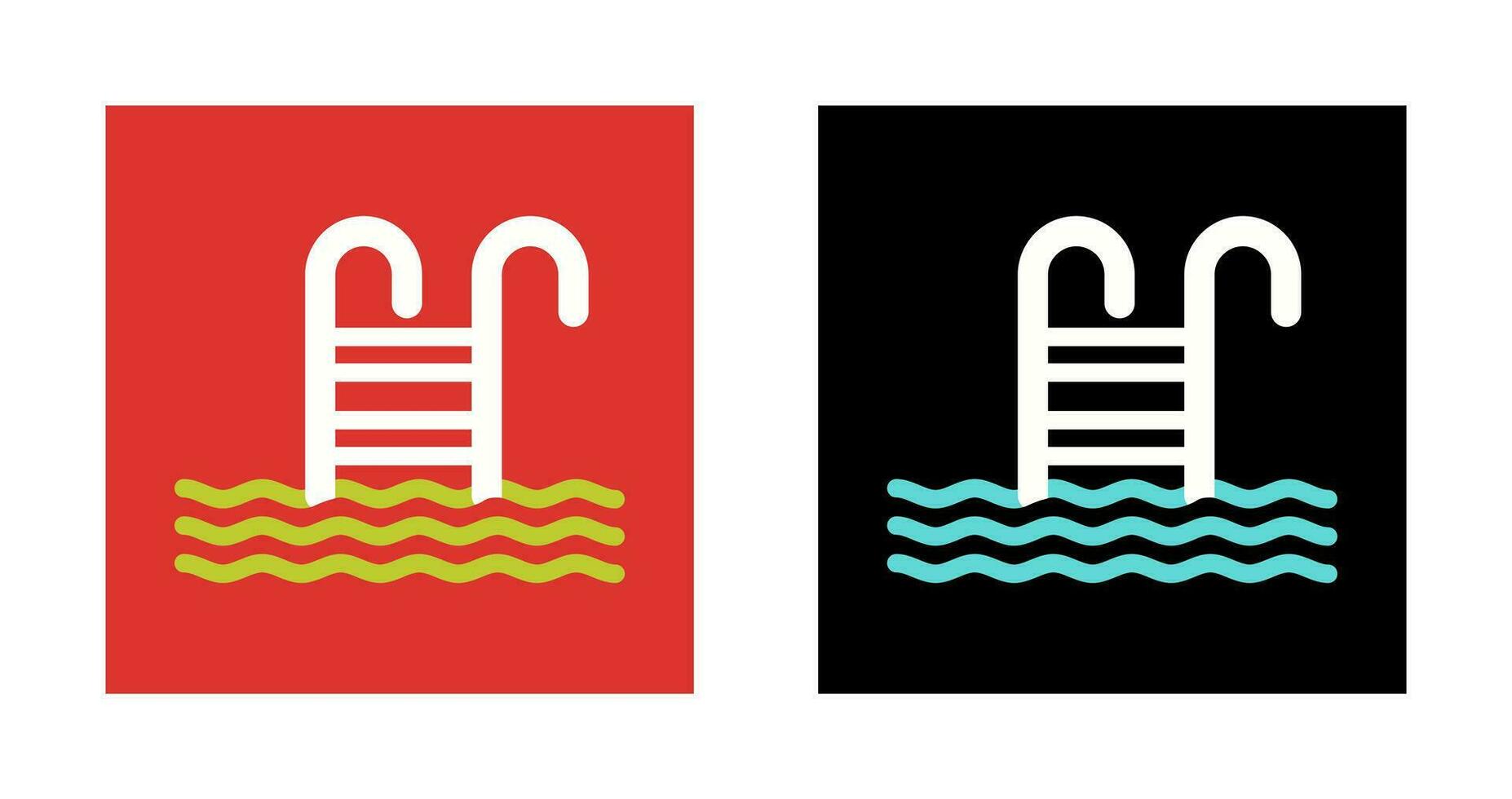 Water Stairs Vector Icon