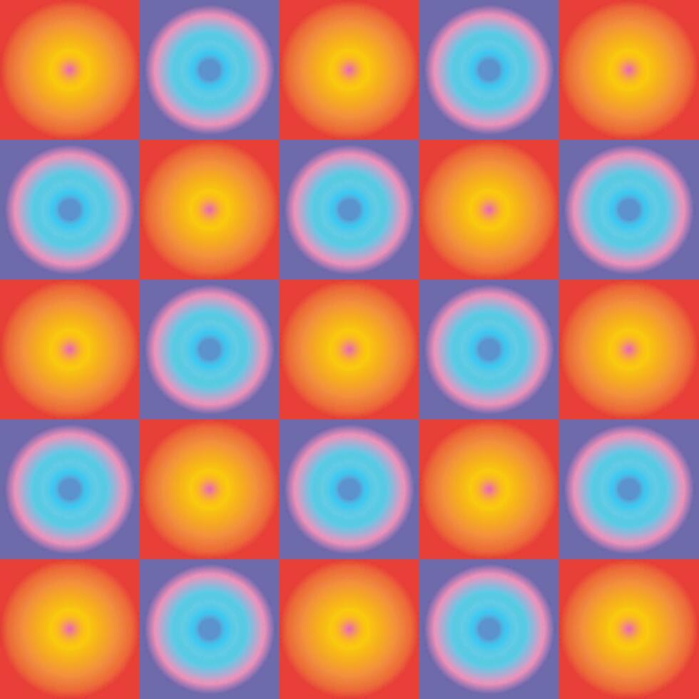 brillante circulo modelo naranja, amarillo, azul, rosa, y púrpura vistoso vector antecedentes aislado en cuadrado modelo.