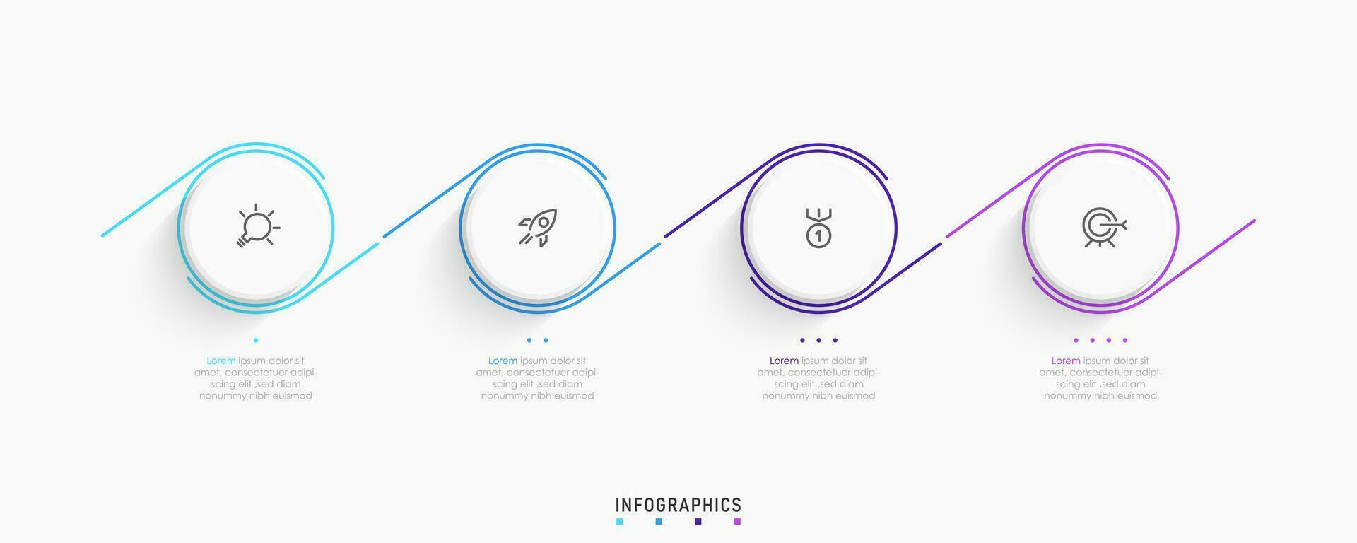 Vector Infographic label design template with icons and 4 options or steps. Can be used for process diagram, presentations, workflow layout, banner, flow chart, info graph.