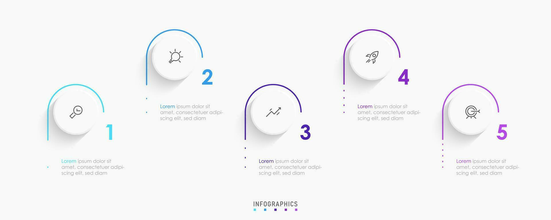 Vector Infographic label design template with icons and 5 options or steps. Can be used for process diagram, presentations, workflow layout, banner, flow chart, info graph.