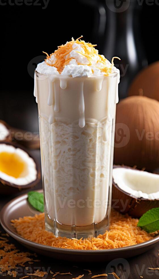 Freshness and sweetness in a close up of a gourmet dessert generated by AI photo