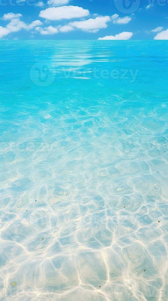 Tropical beach with white sand and turquoise sea water AI Generated photo