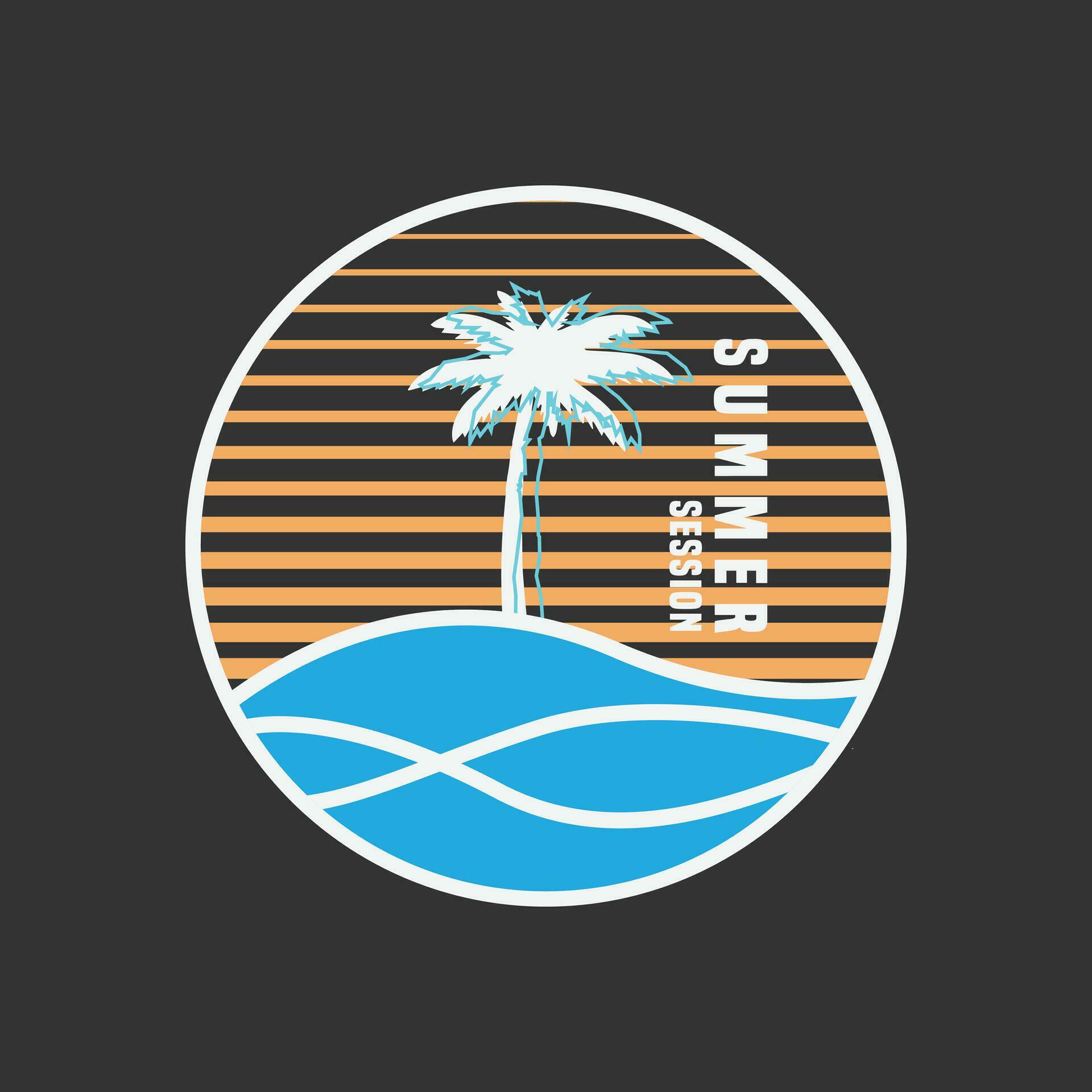 Summer session Illustration typography for t shirt, poster, logo