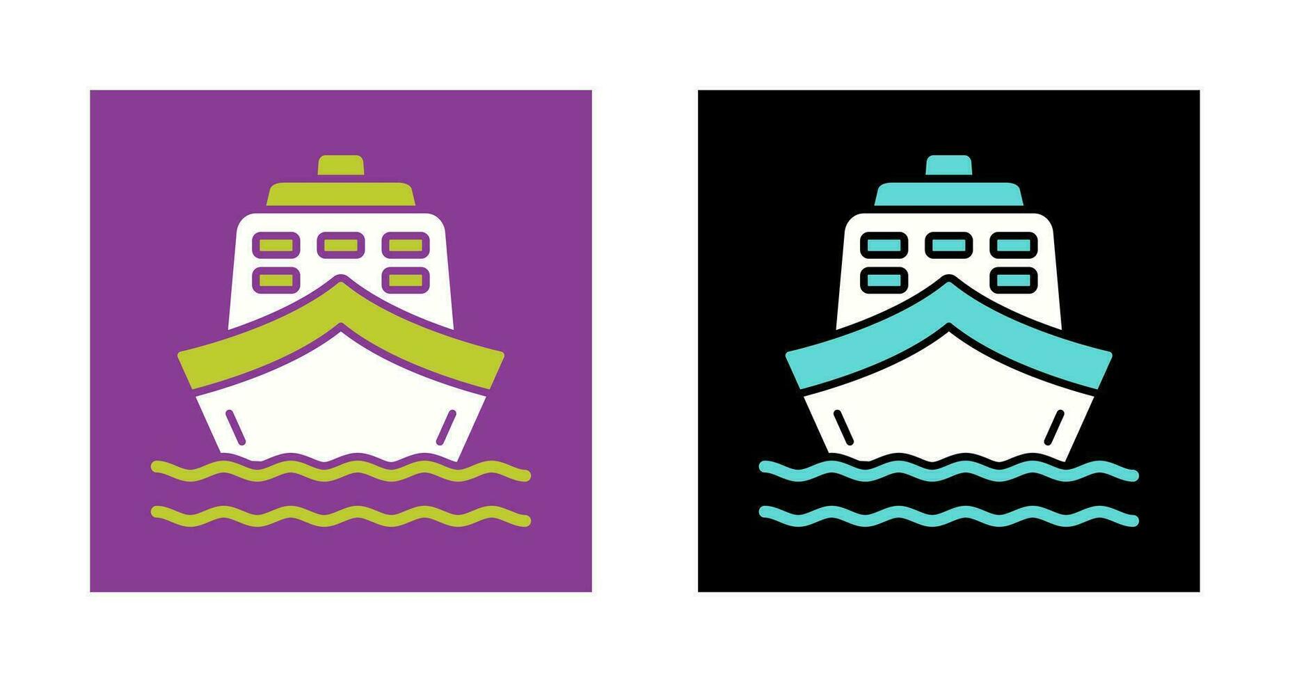 icono de vector de barco