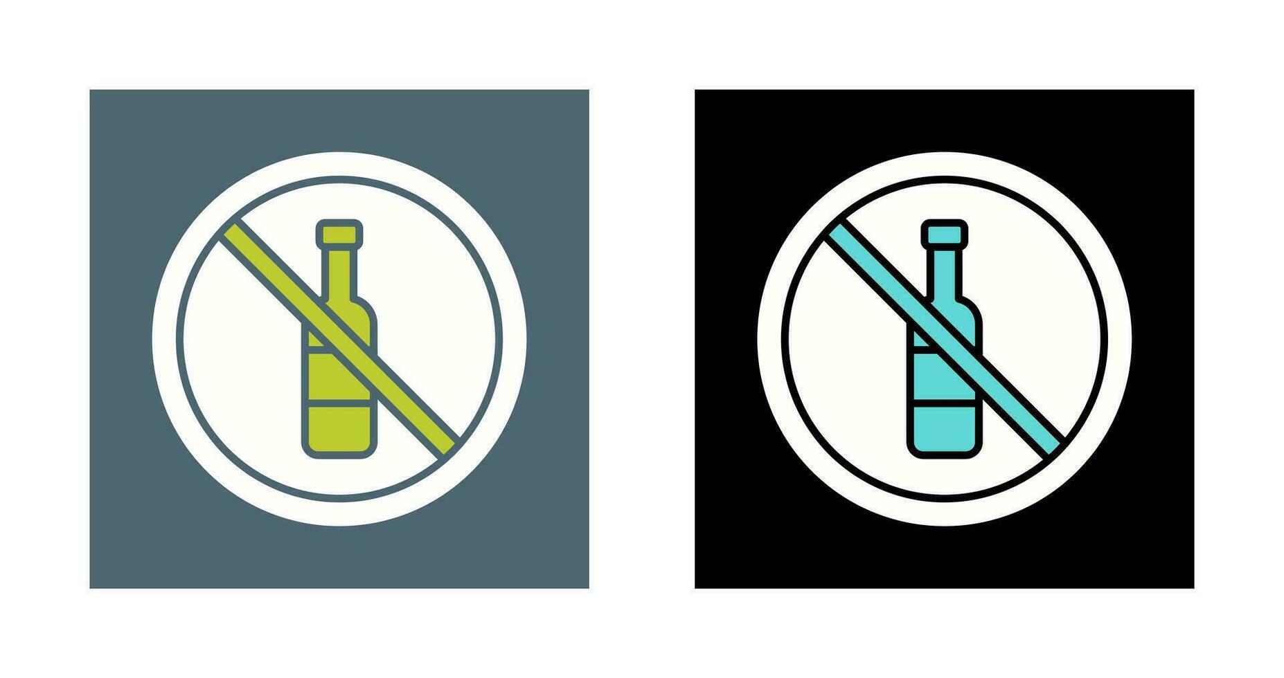 No Alcohol Vector Icon