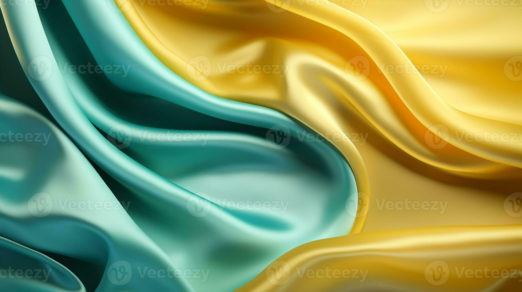 abstract background with wavy folds of silk fabric photo