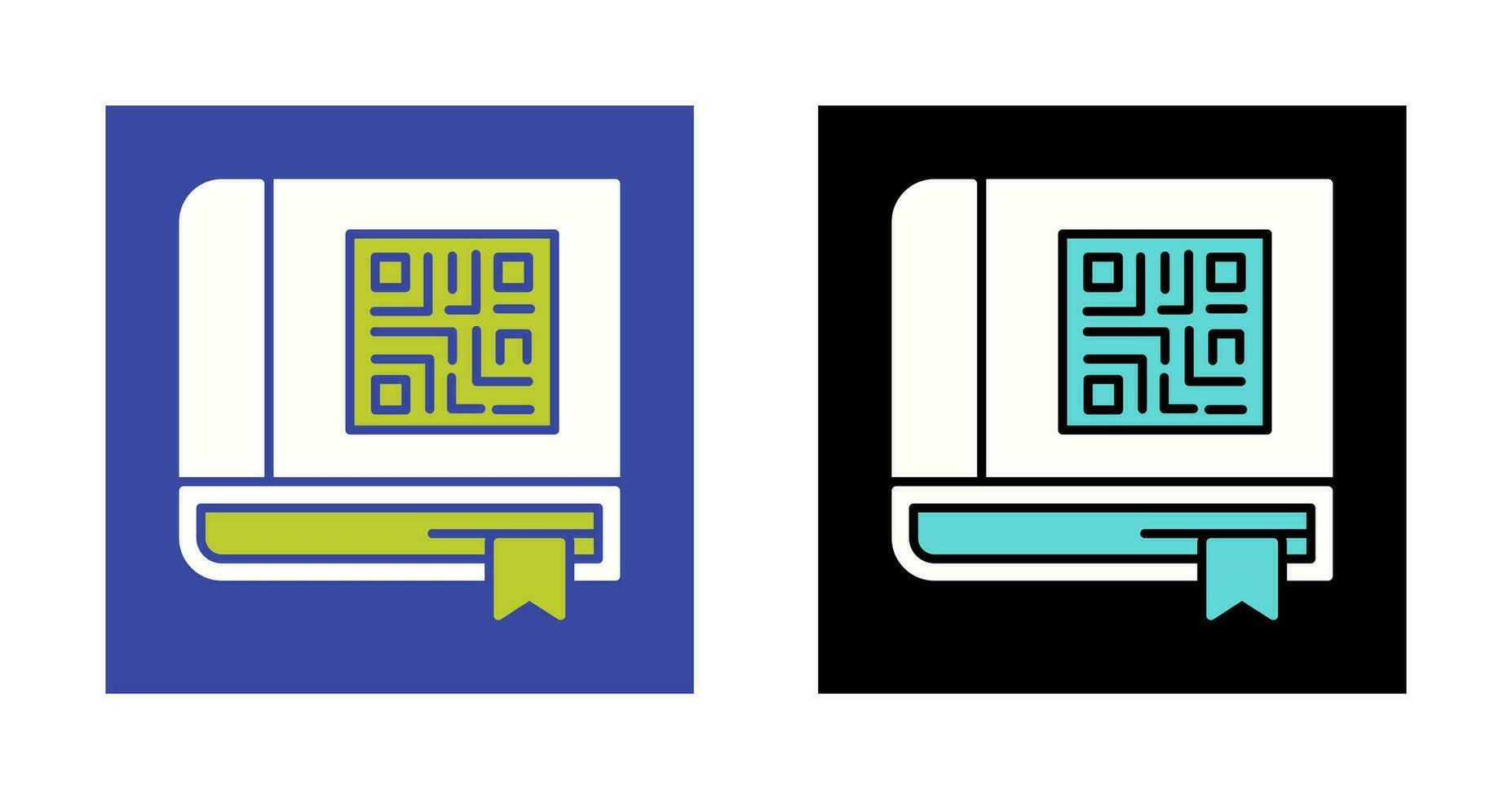 QR Book Vector Icon