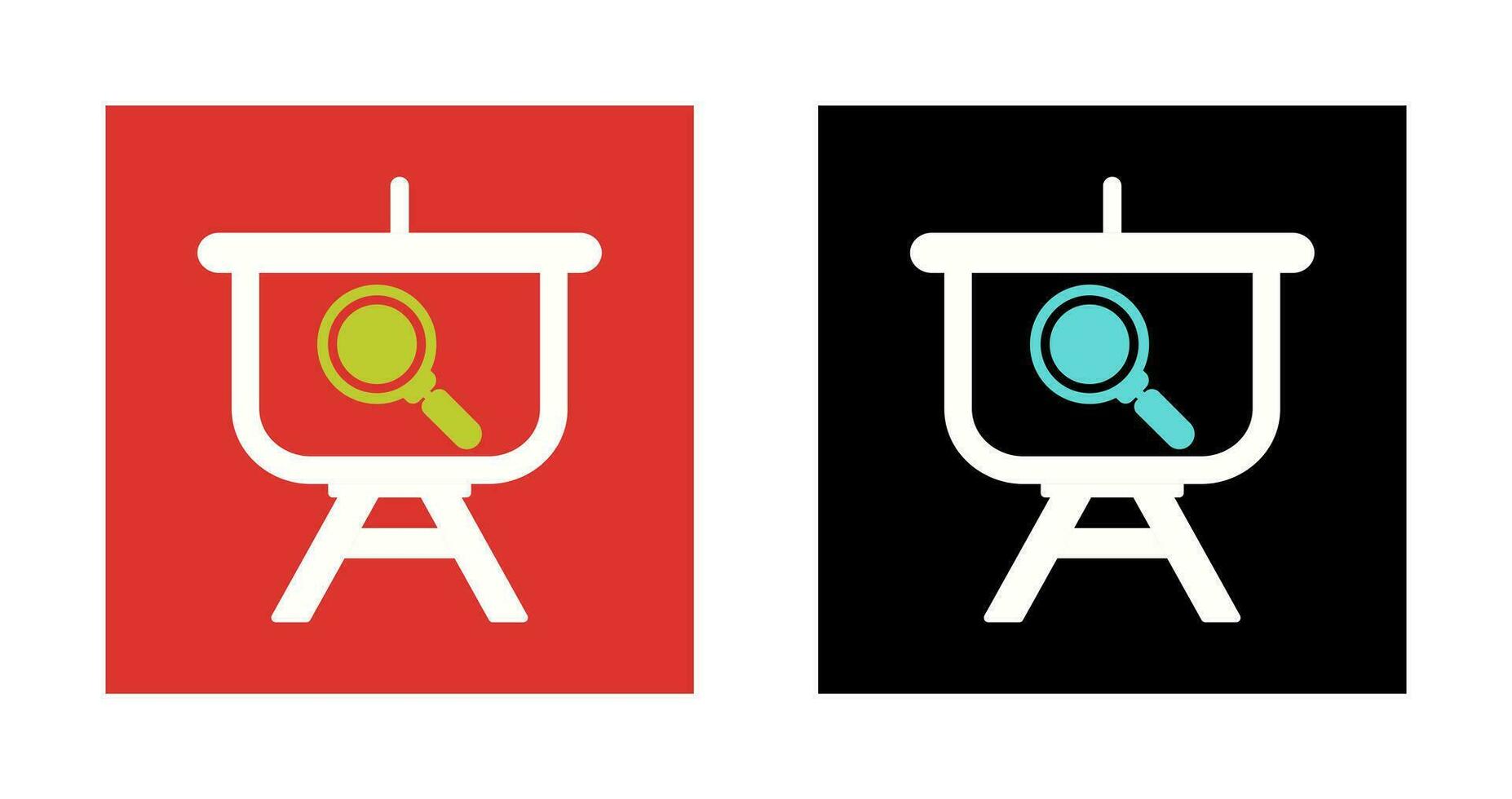 Searching Presentation Vector Icon