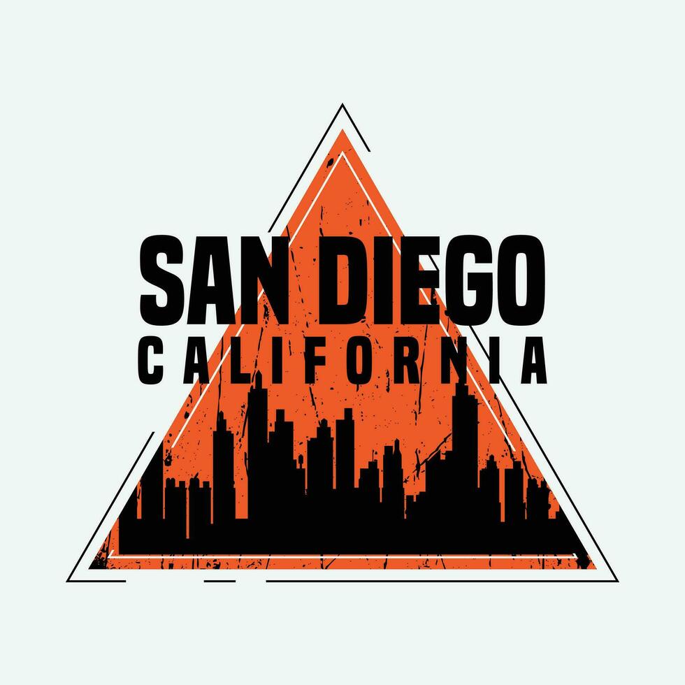 San diego california illustration typography. perfect for t shirt design vector
