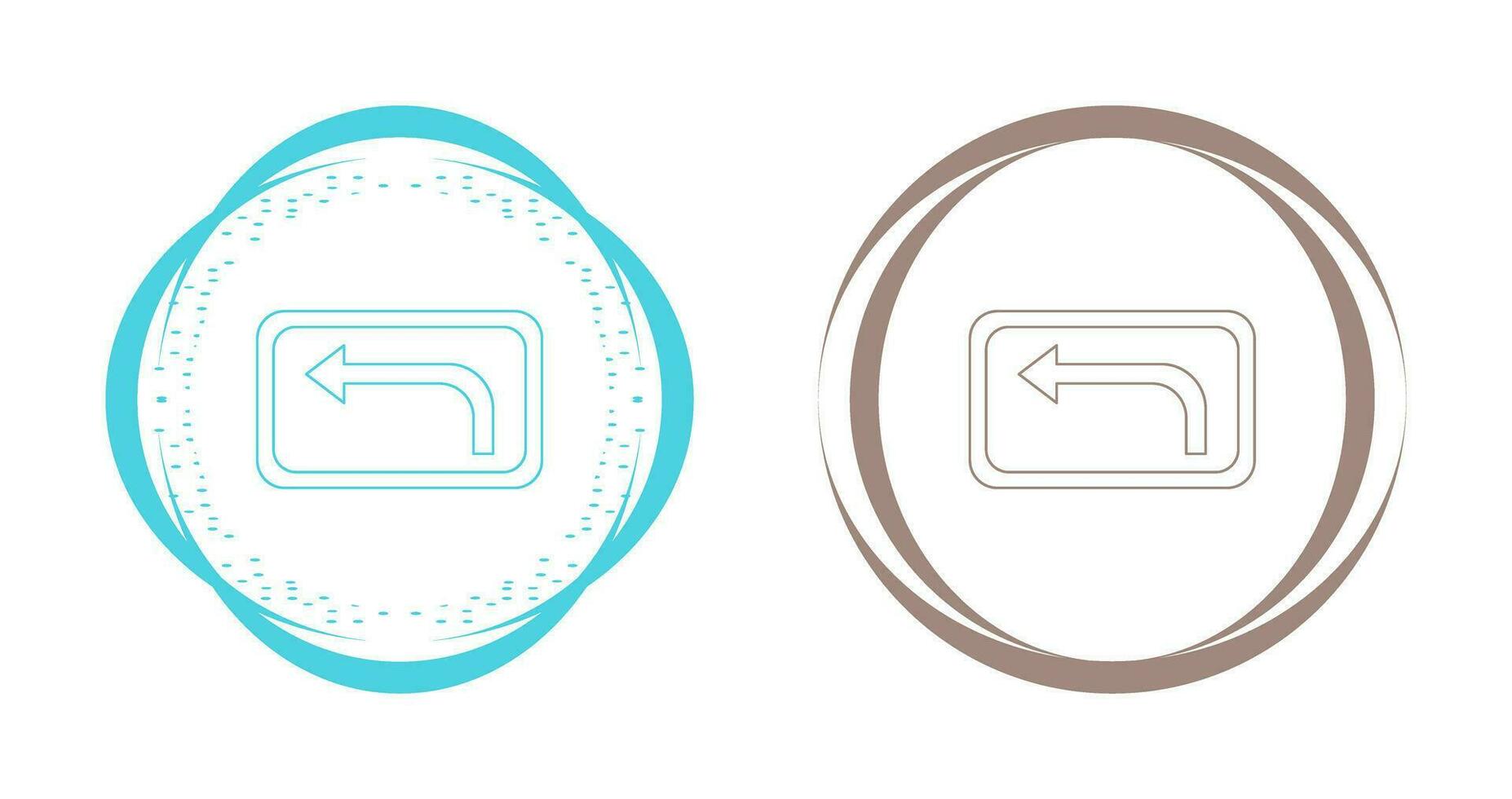 Left Turn Ahead Vector Icon