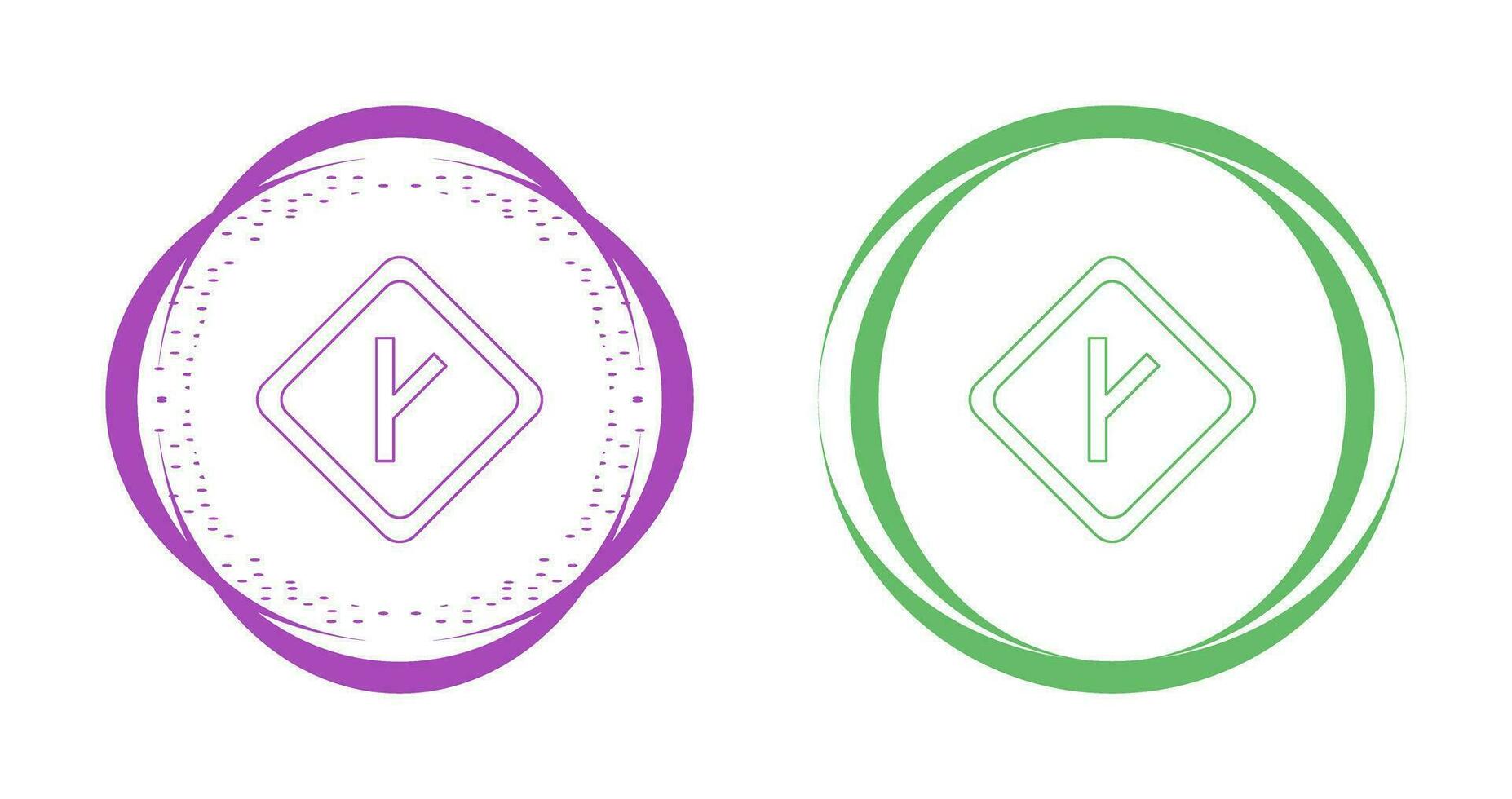Linked Road sign Vector Icon